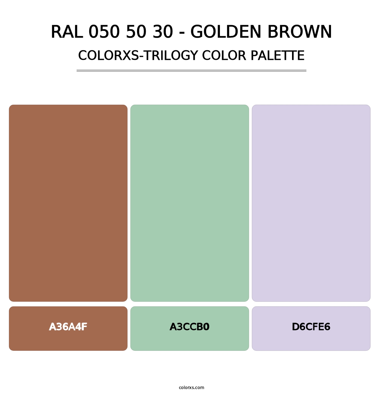 RAL 050 50 30 - Golden Brown - Colorxs Trilogy Palette