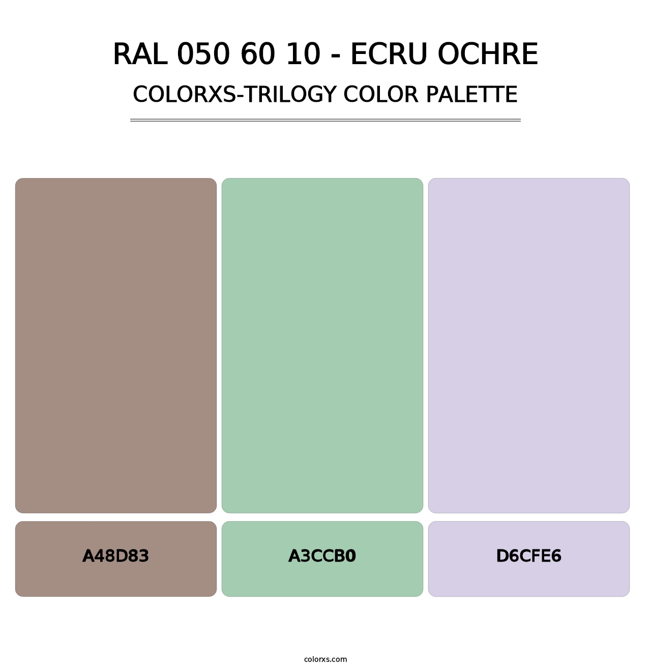 RAL 050 60 10 - Ecru Ochre - Colorxs Trilogy Palette