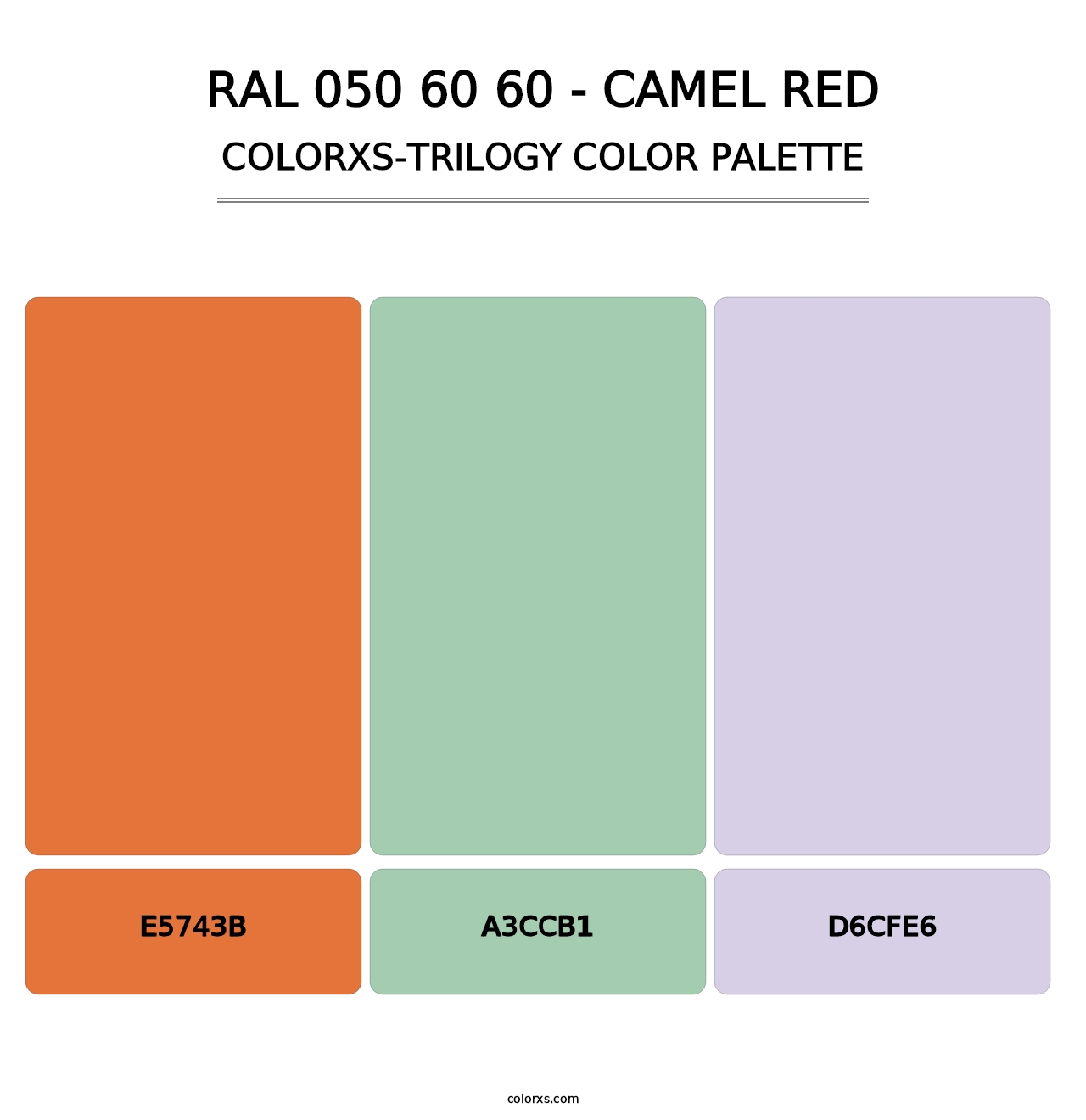 RAL 050 60 60 - Camel Red - Colorxs Trilogy Palette