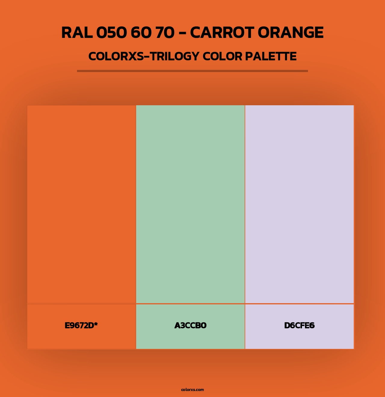 RAL 050 60 70 - Carrot Orange - Colorxs Trilogy Palette