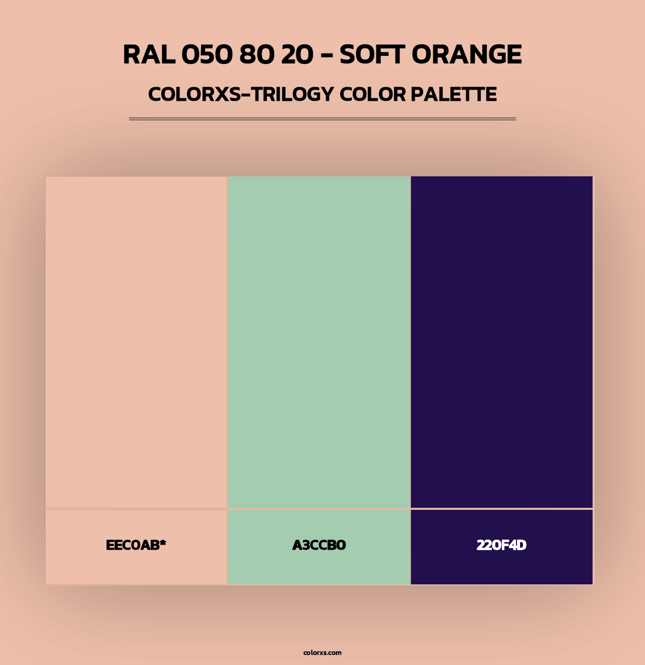 RAL 050 80 20 - Soft Orange - Colorxs Trilogy Palette