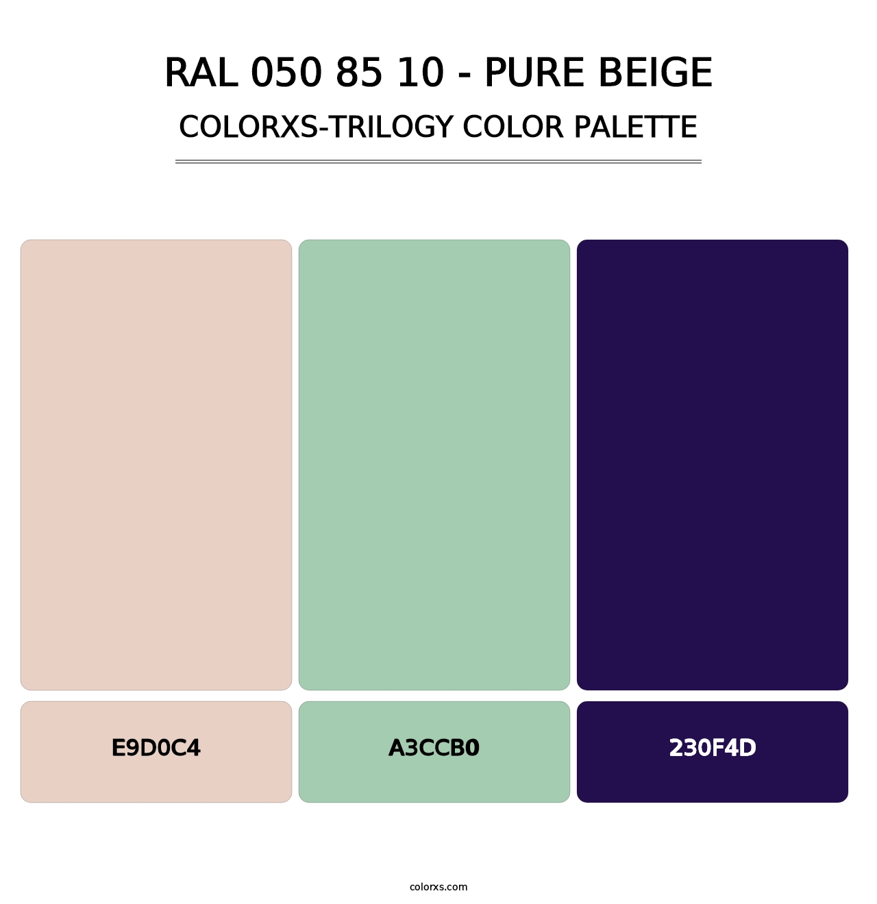 RAL 050 85 10 - Pure Beige - Colorxs Trilogy Palette