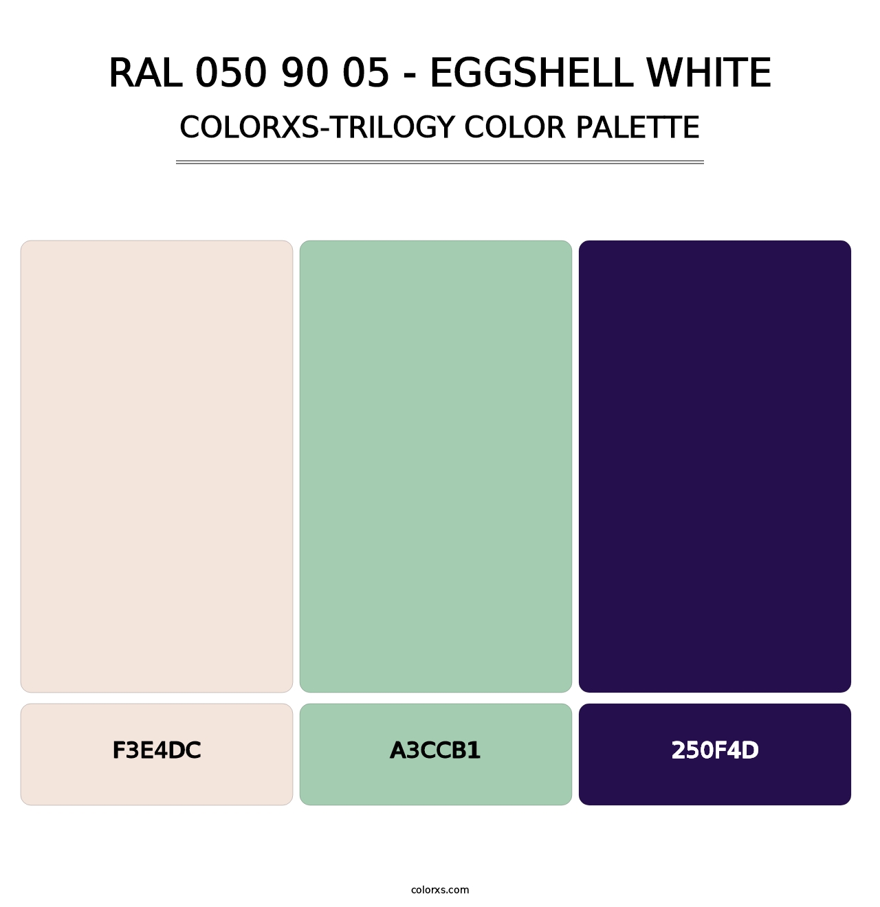 RAL 050 90 05 - Eggshell White - Colorxs Trilogy Palette