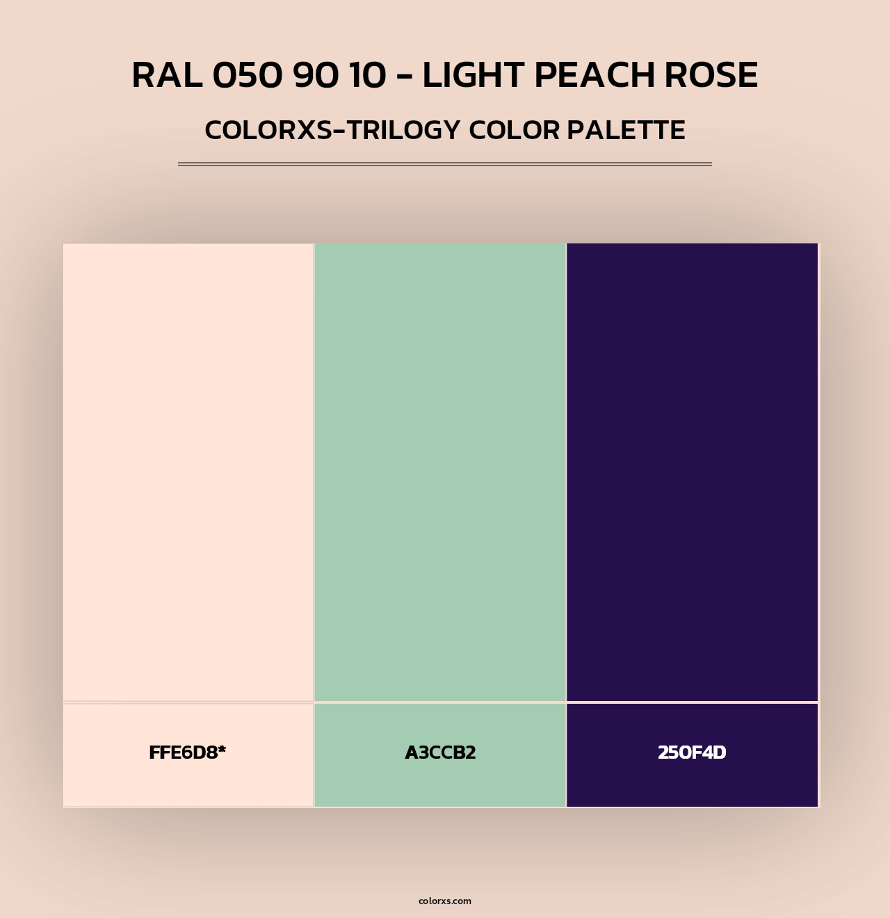RAL 050 90 10 - Light Peach Rose - Colorxs Trilogy Palette