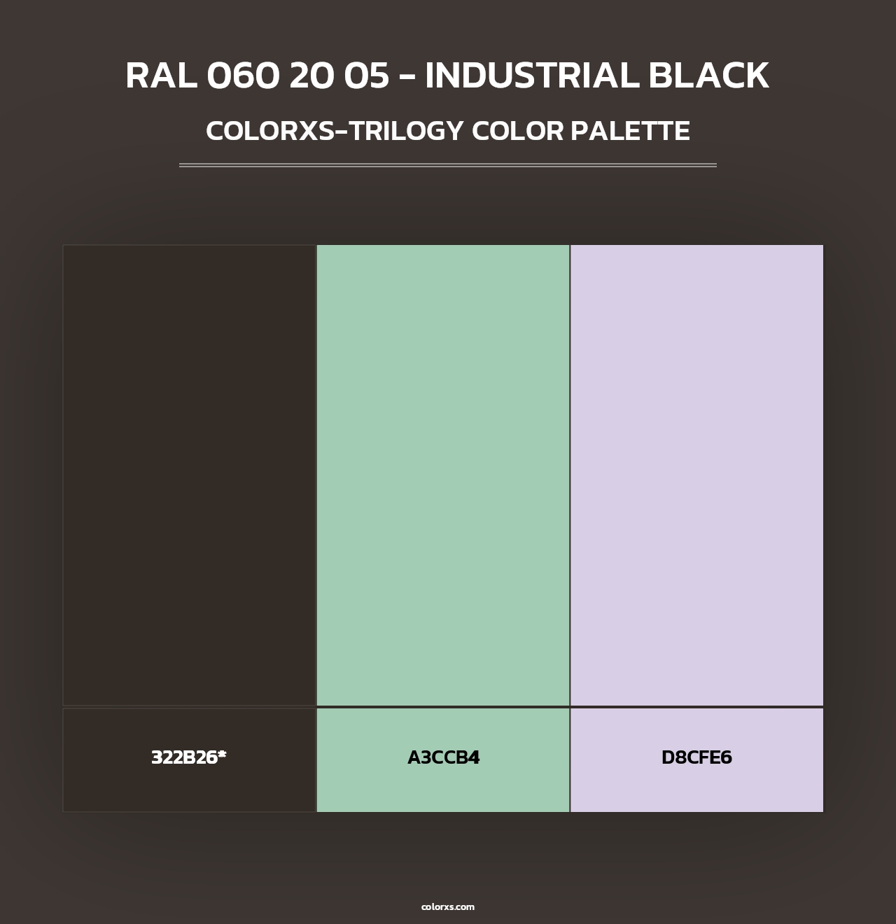 RAL 060 20 05 - Industrial Black - Colorxs Trilogy Palette
