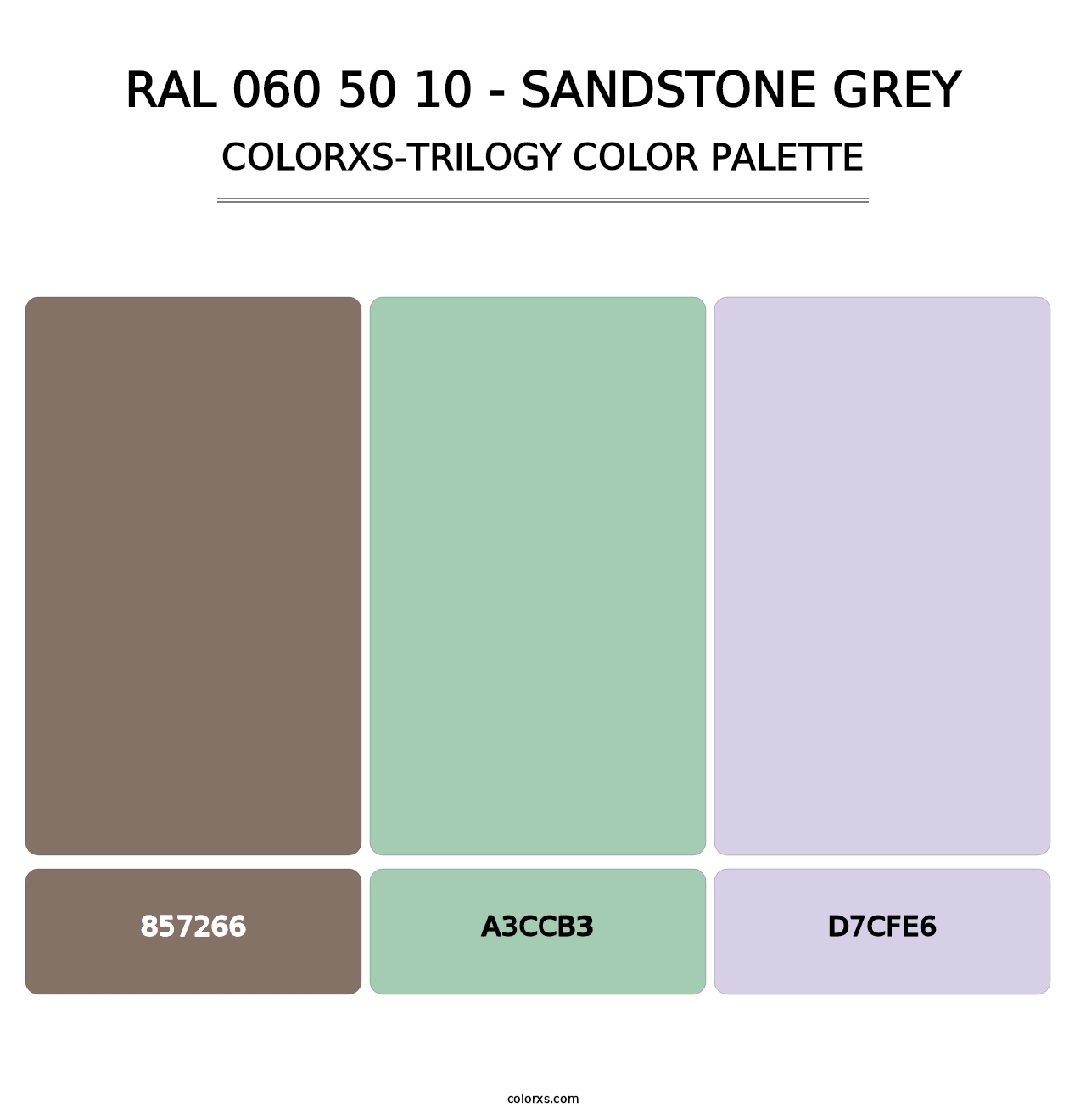 RAL 060 50 10 - Sandstone Grey - Colorxs Trilogy Palette