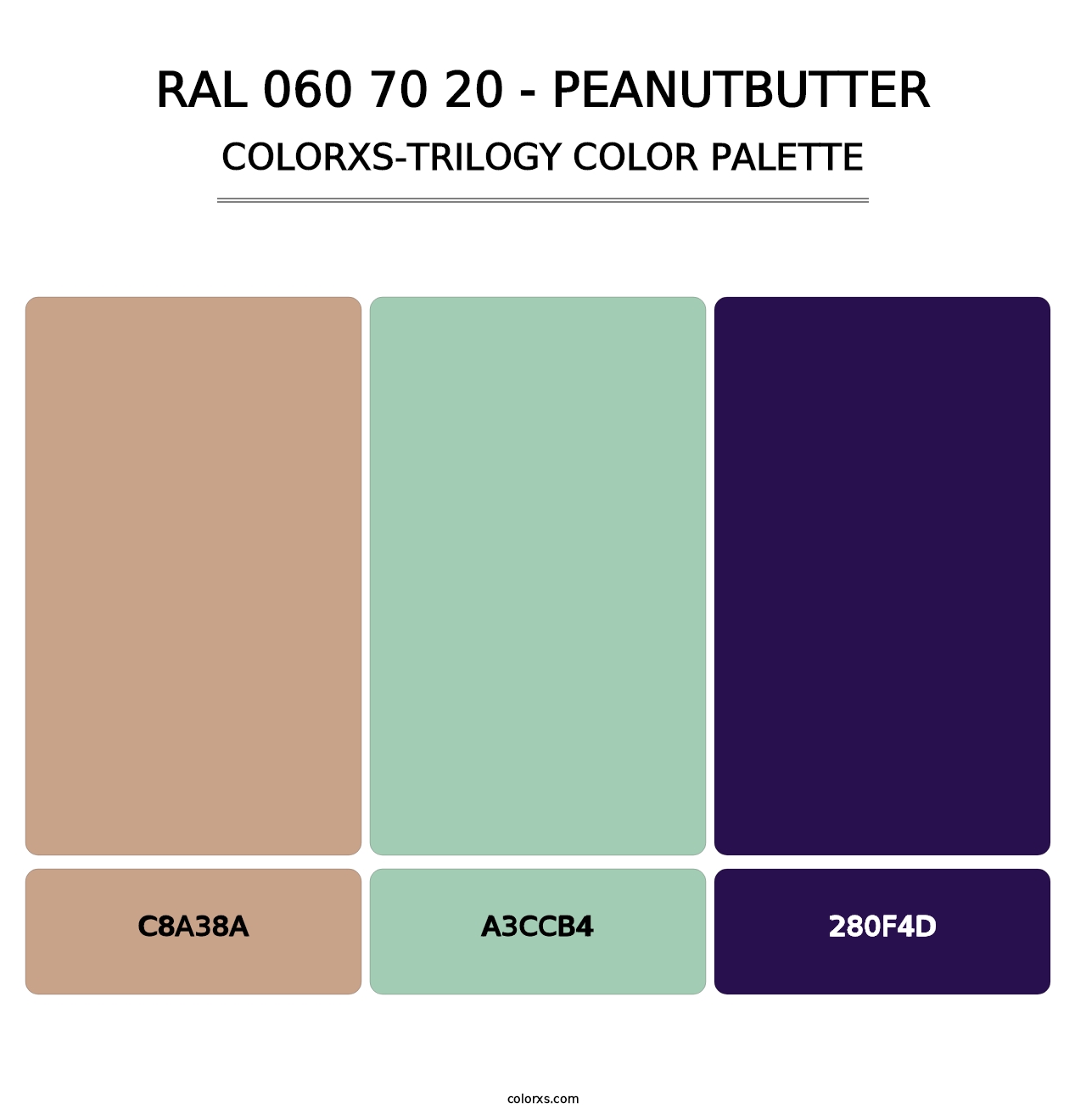 RAL 060 70 20 - Peanutbutter - Colorxs Trilogy Palette