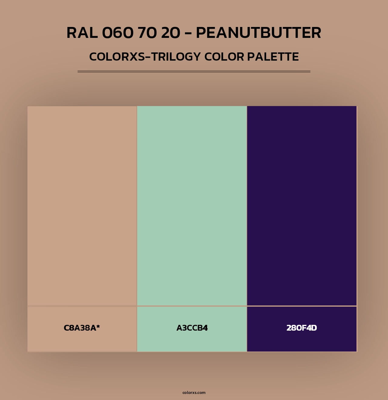 RAL 060 70 20 - Peanutbutter - Colorxs Trilogy Palette