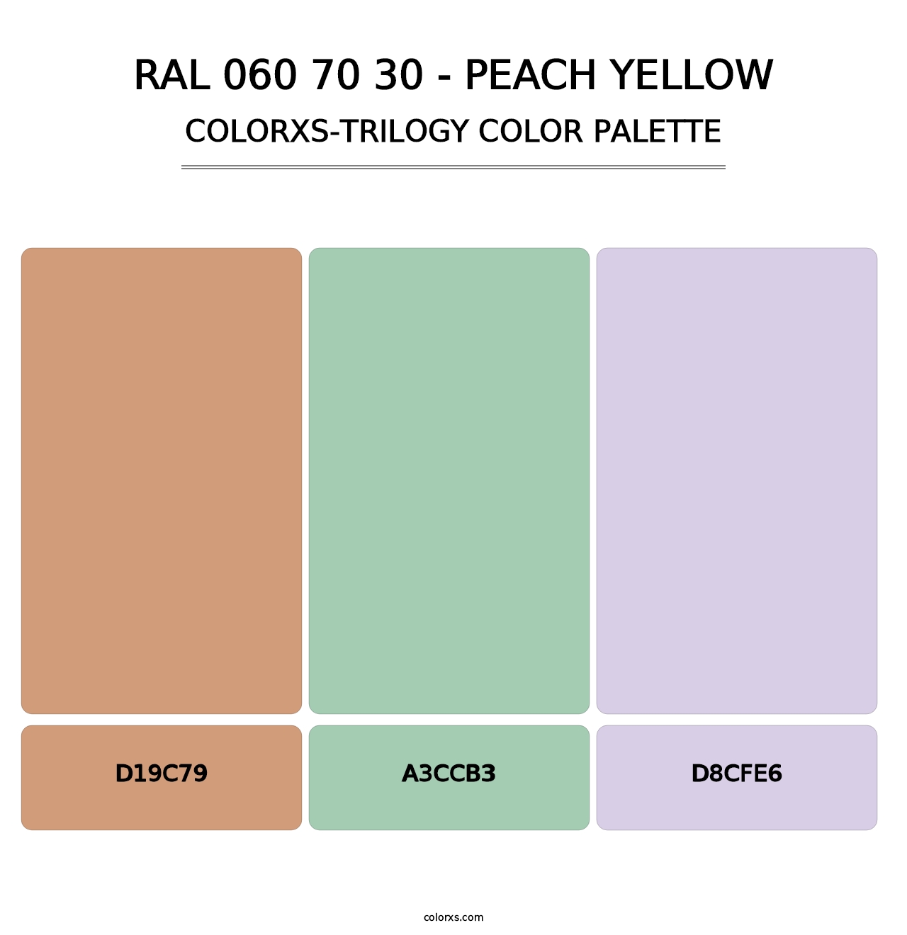 RAL 060 70 30 - Peach Yellow - Colorxs Trilogy Palette