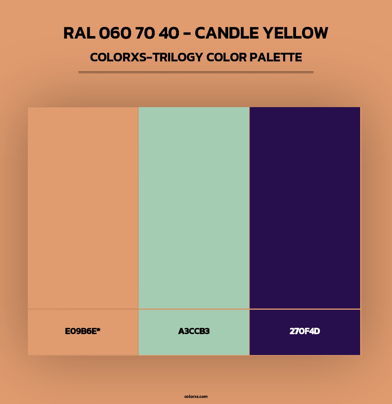 RAL 060 70 40 - Candle Yellow - Colorxs Trilogy Palette