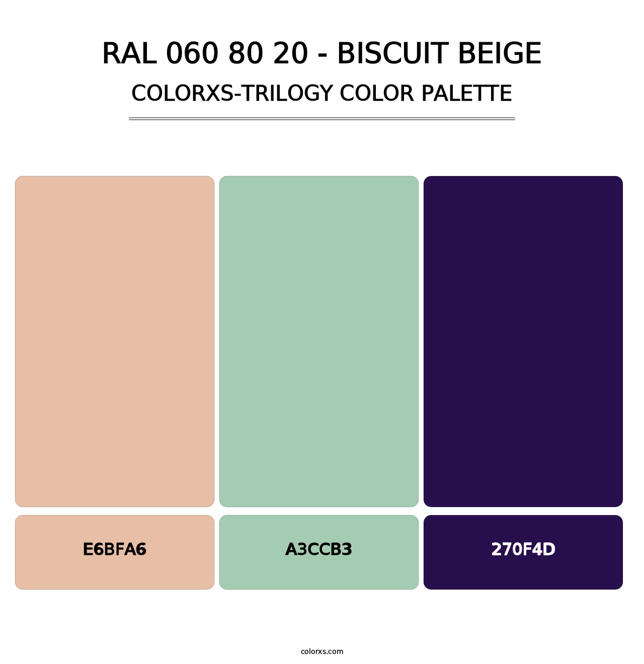 RAL 060 80 20 - Biscuit Beige - Colorxs Trilogy Palette