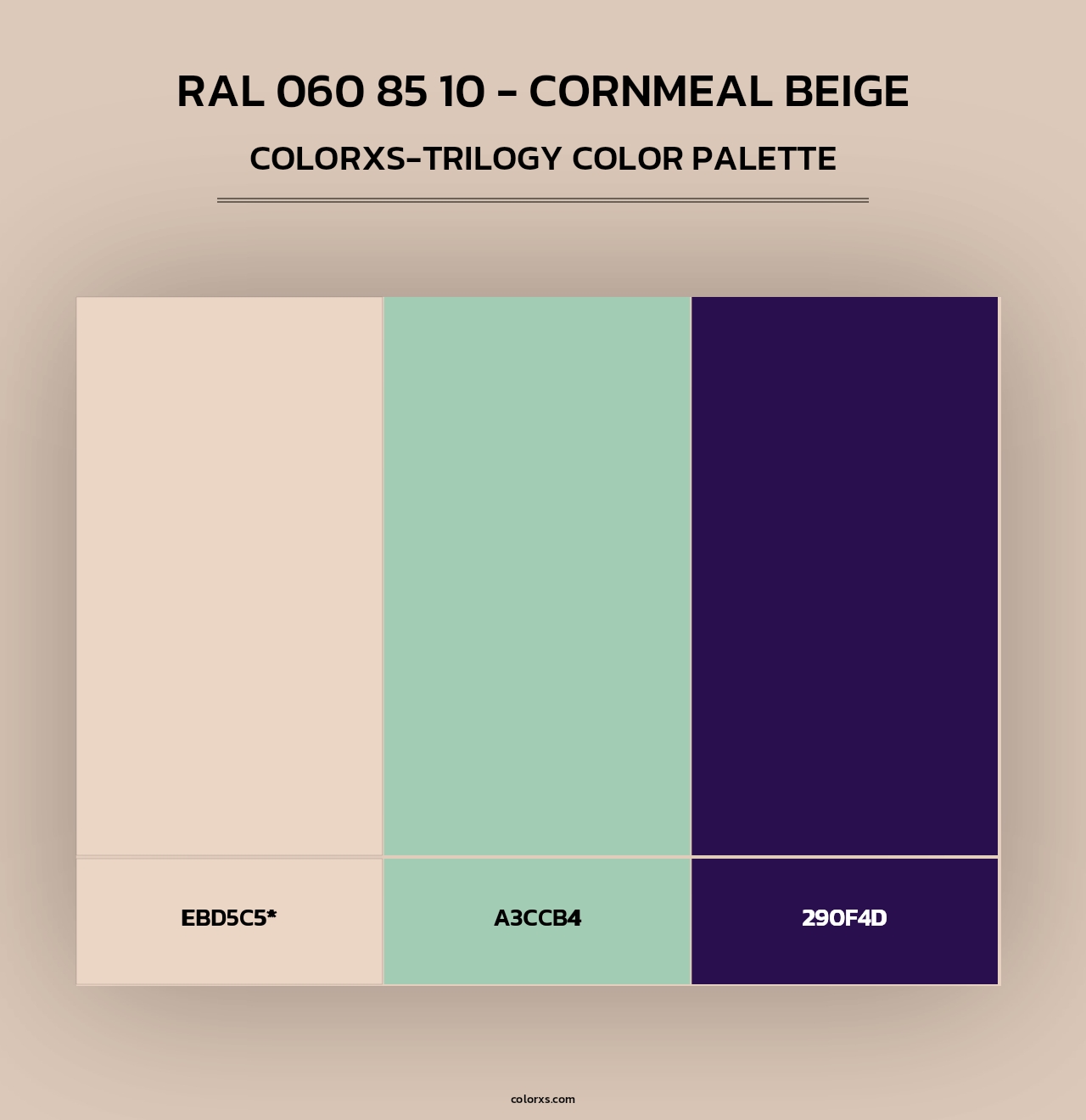 RAL 060 85 10 - Cornmeal Beige - Colorxs Trilogy Palette