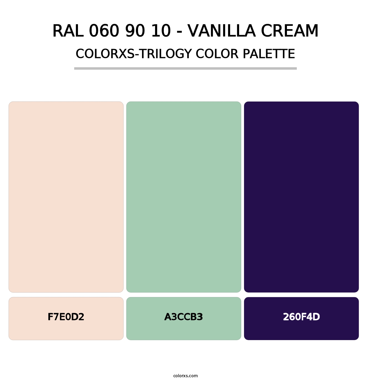 RAL 060 90 10 - Vanilla Cream - Colorxs Trilogy Palette