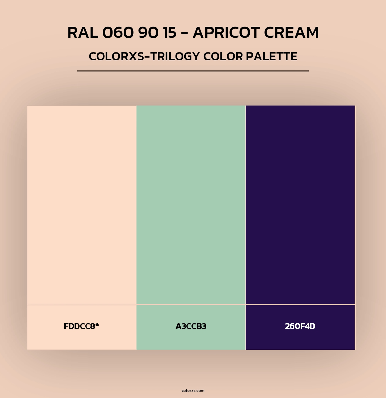 RAL 060 90 15 - Apricot Cream - Colorxs Trilogy Palette