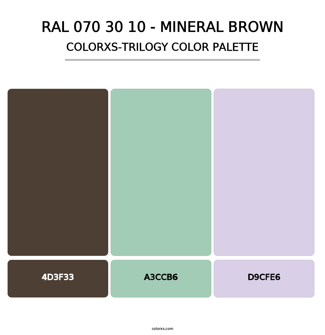 RAL 070 30 10 - Mineral Brown - Colorxs Trilogy Palette