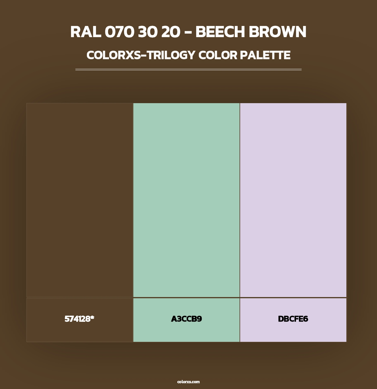 RAL 070 30 20 - Beech Brown - Colorxs Trilogy Palette