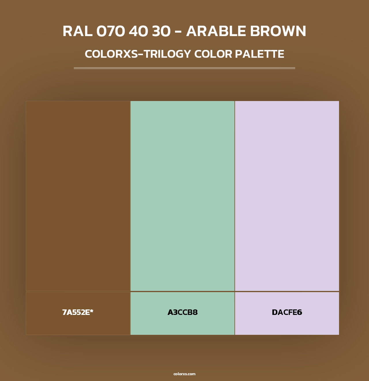 RAL 070 40 30 - Arable Brown - Colorxs Trilogy Palette