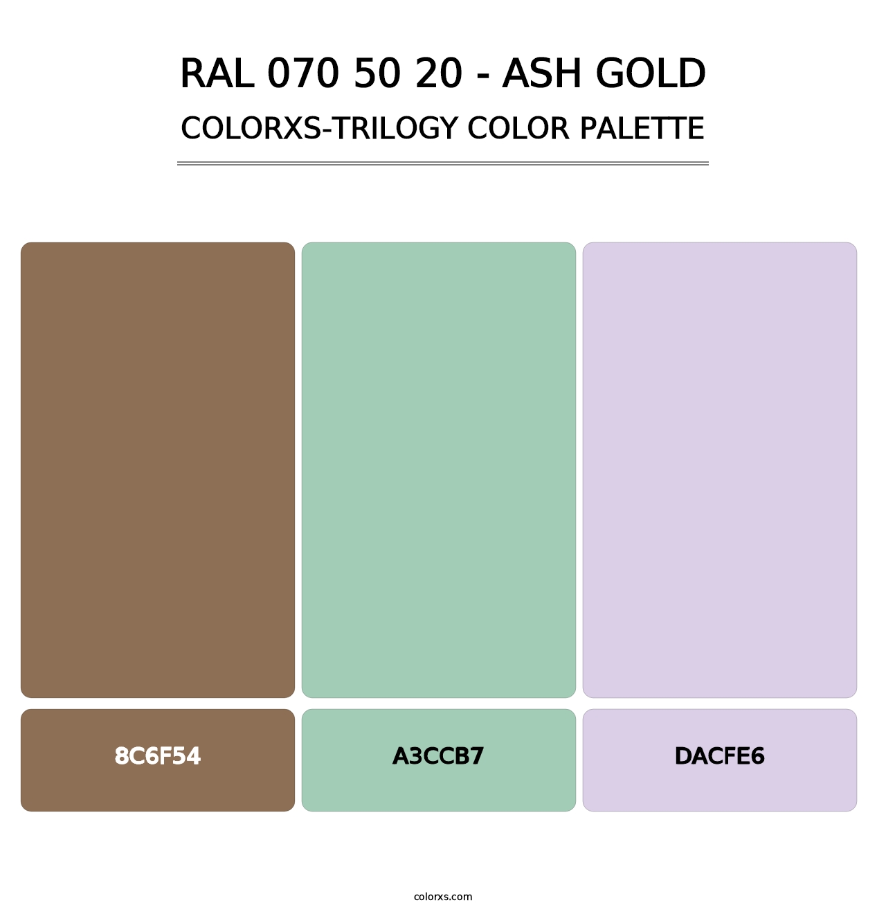 RAL 070 50 20 - Ash Gold - Colorxs Trilogy Palette