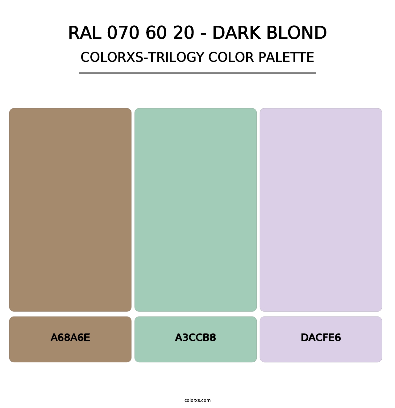 RAL 070 60 20 - Dark Blond - Colorxs Trilogy Palette