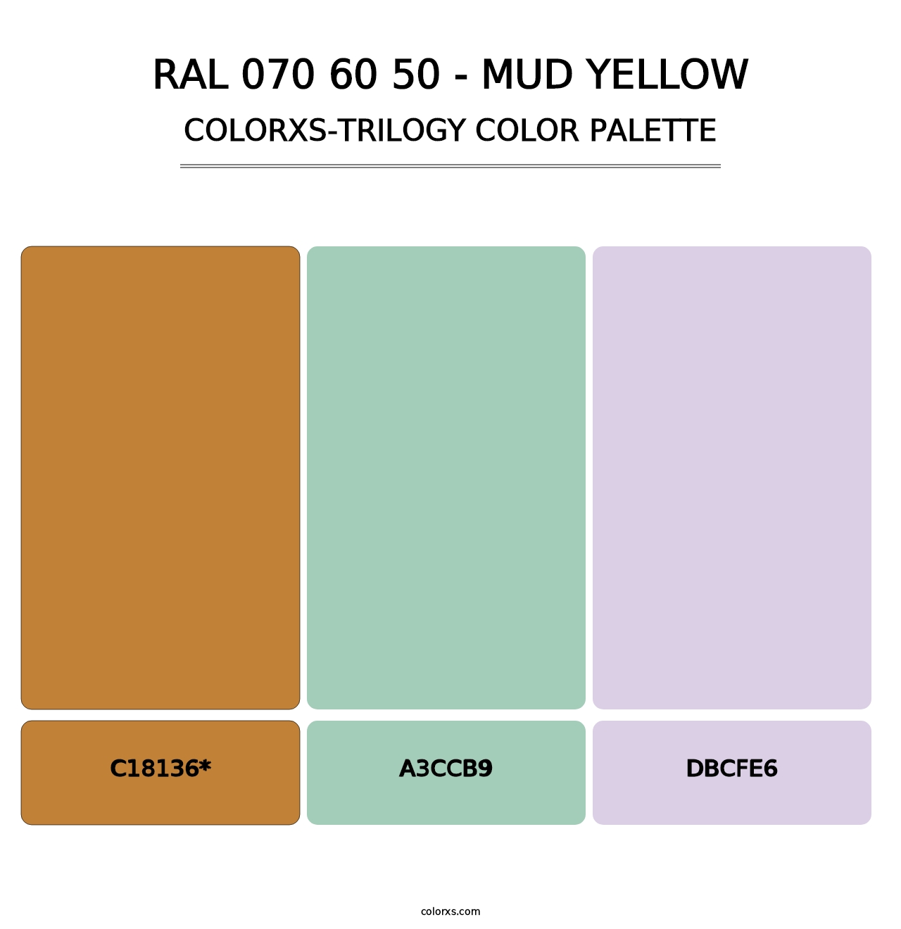RAL 070 60 50 - Mud Yellow - Colorxs Trilogy Palette