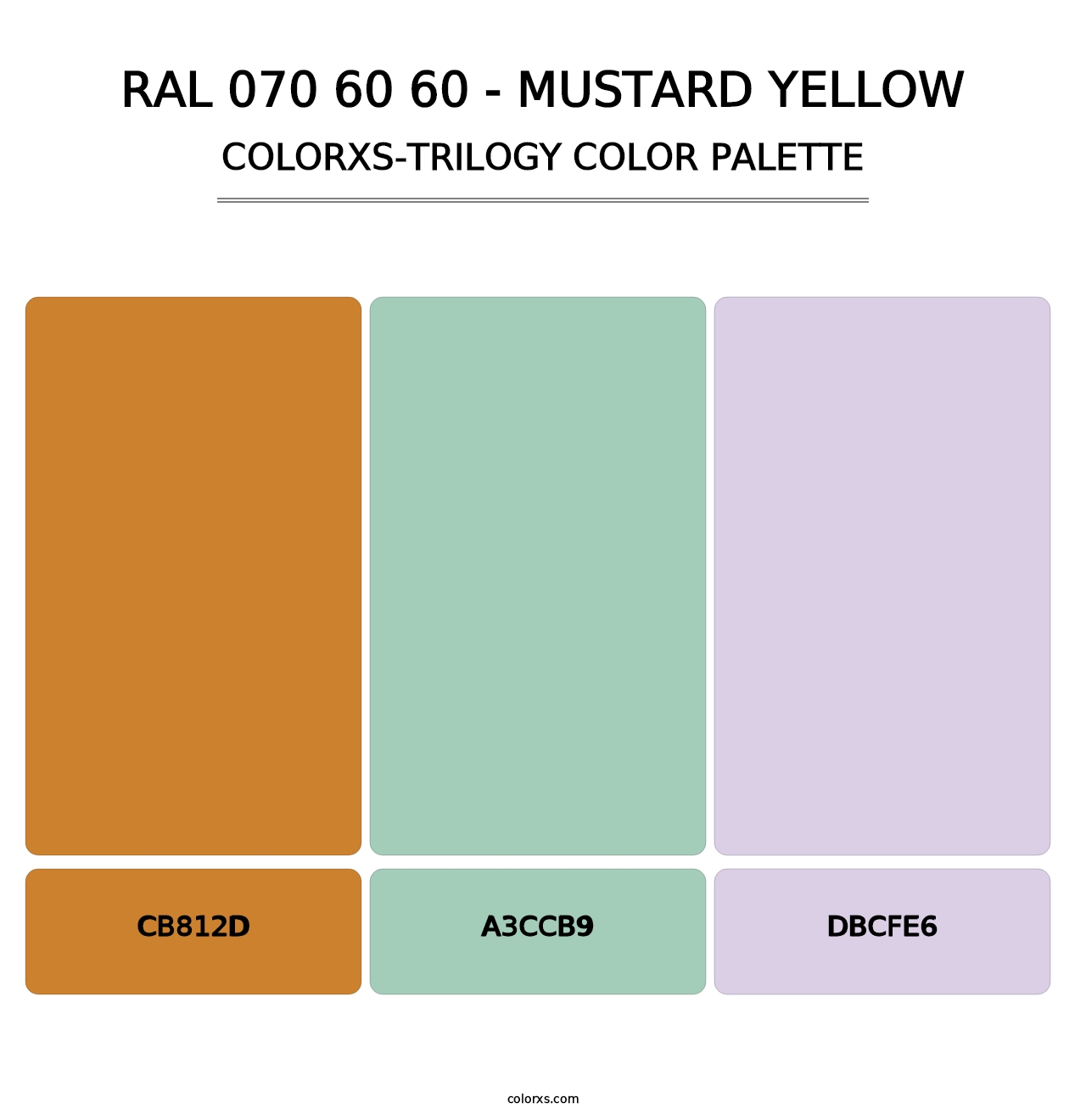 RAL 070 60 60 - Mustard Yellow - Colorxs Trilogy Palette