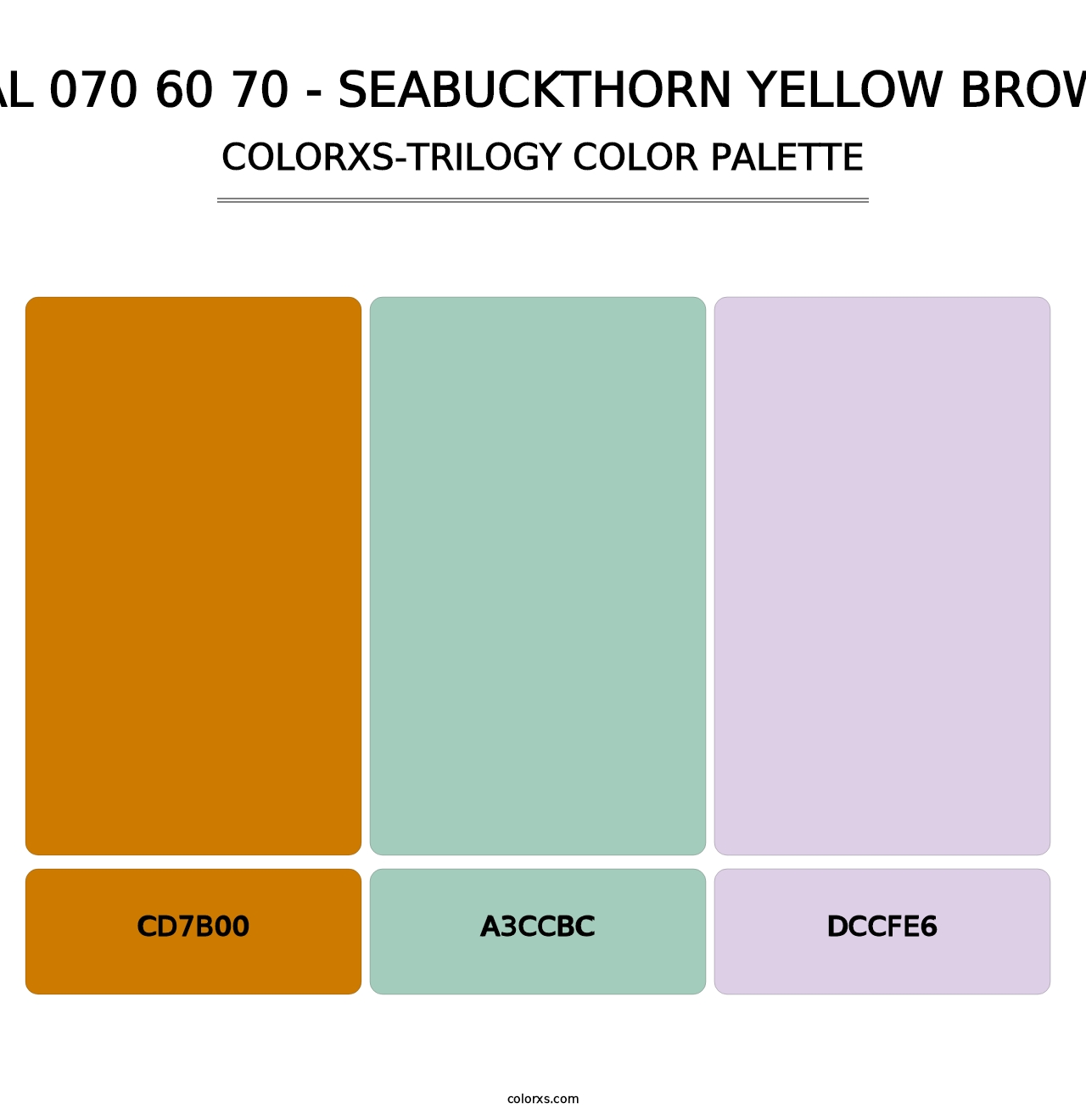 RAL 070 60 70 - Seabuckthorn Yellow Brown - Colorxs Trilogy Palette