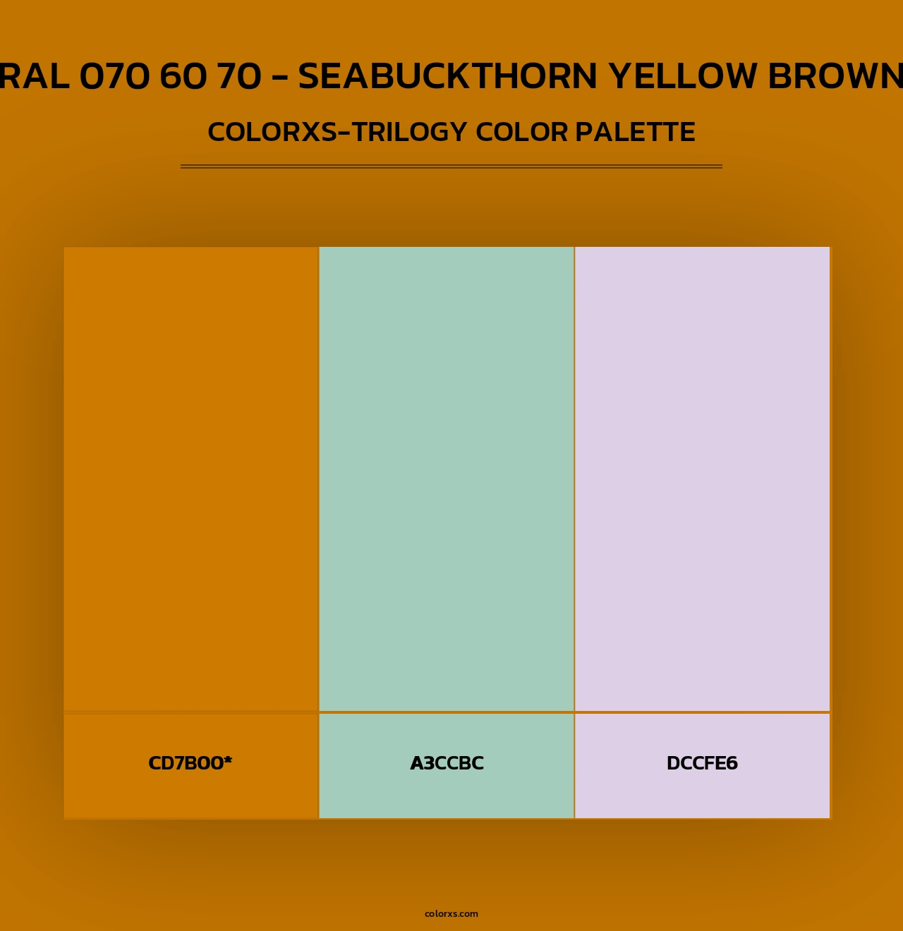 RAL 070 60 70 - Seabuckthorn Yellow Brown - Colorxs Trilogy Palette