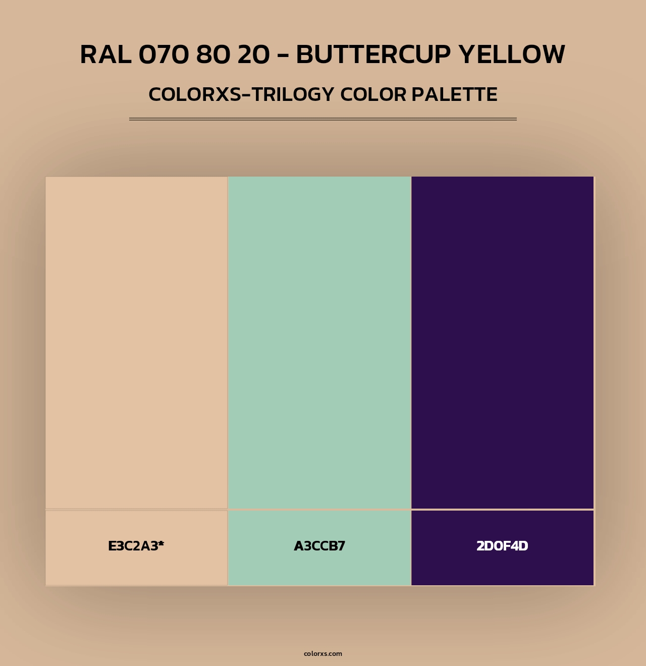 RAL 070 80 20 - Buttercup Yellow - Colorxs Trilogy Palette