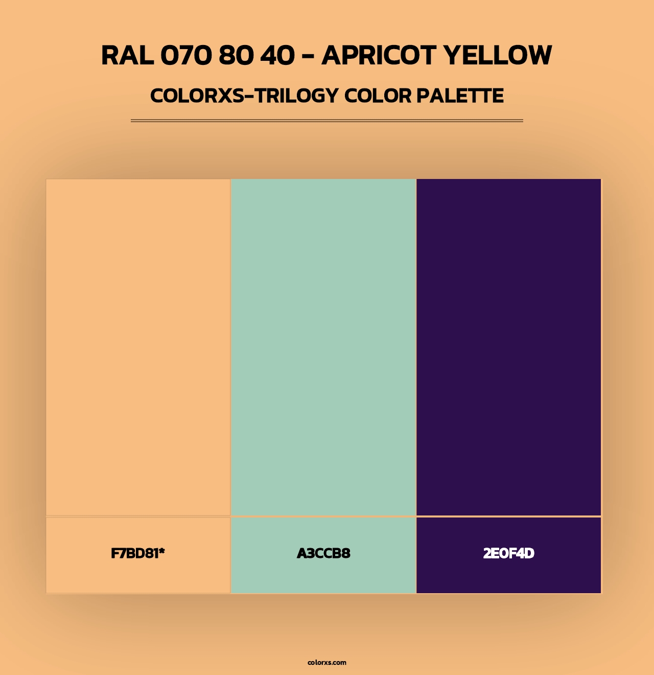RAL 070 80 40 - Apricot Yellow - Colorxs Trilogy Palette