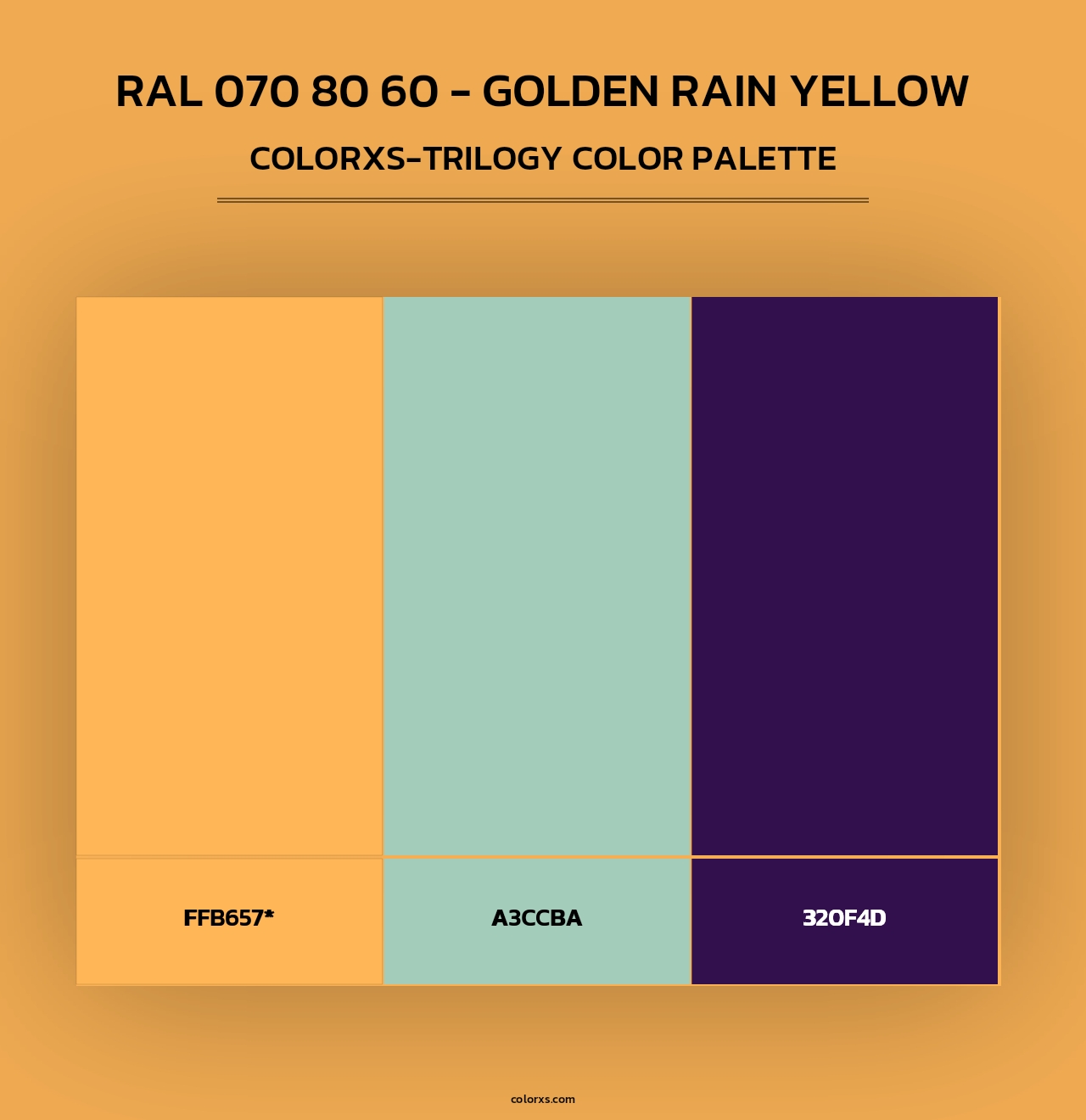 RAL 070 80 60 - Golden Rain Yellow - Colorxs Trilogy Palette