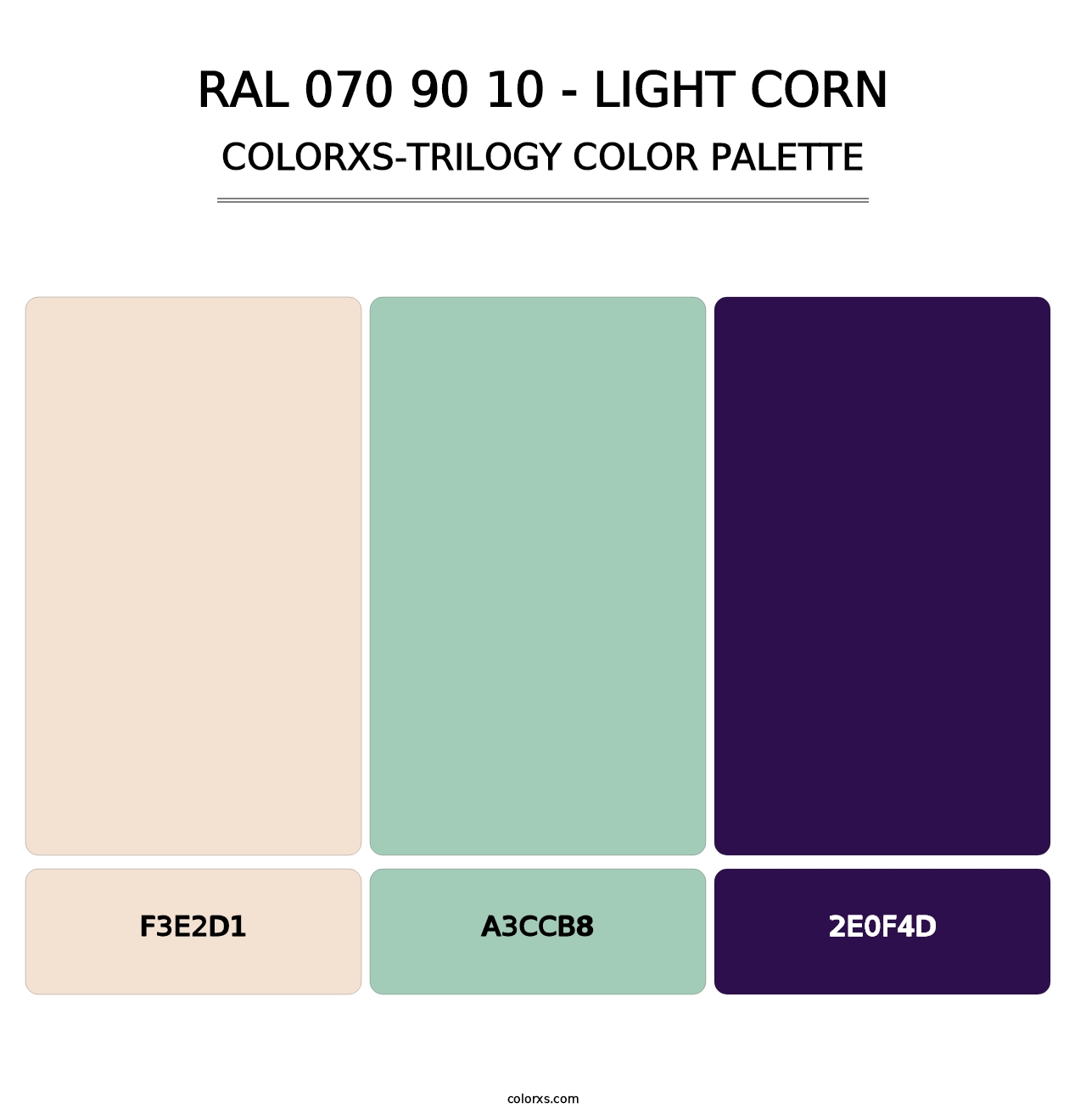 RAL 070 90 10 - Light Corn - Colorxs Trilogy Palette
