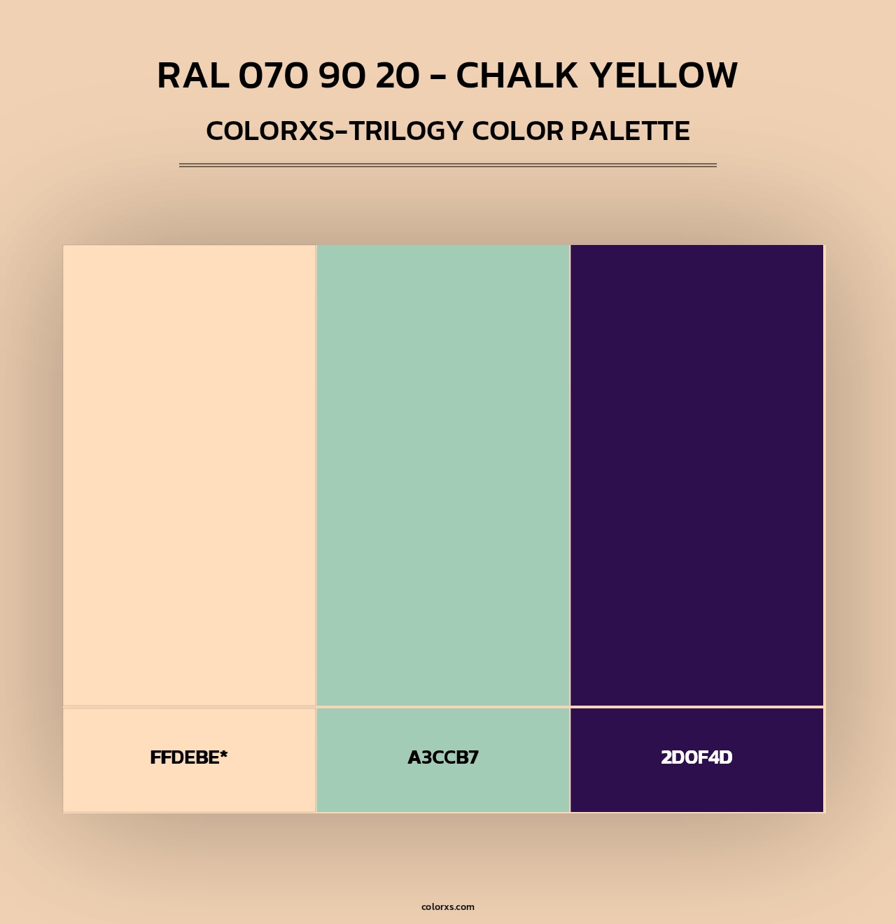 RAL 070 90 20 - Chalk Yellow - Colorxs Trilogy Palette