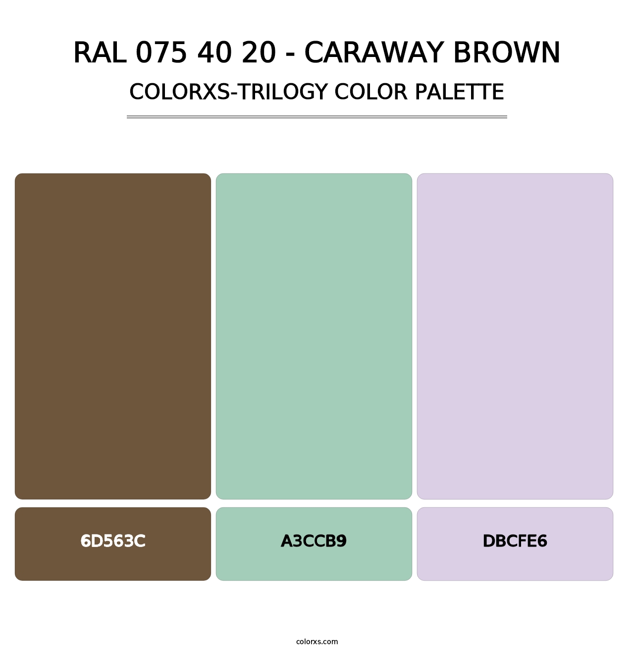 RAL 075 40 20 - Caraway Brown - Colorxs Trilogy Palette