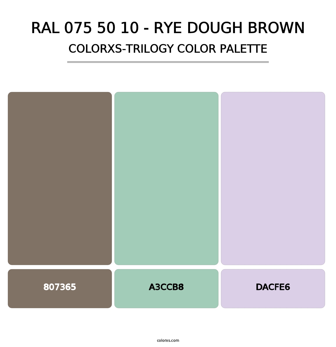 RAL 075 50 10 - Rye Dough Brown - Colorxs Trilogy Palette