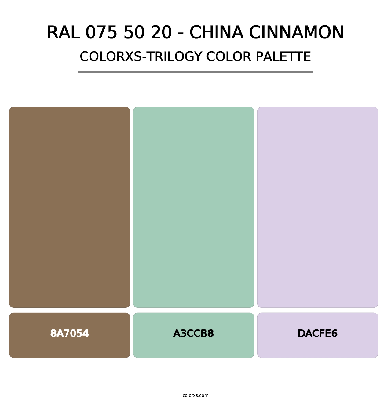 RAL 075 50 20 - China Cinnamon - Colorxs Trilogy Palette