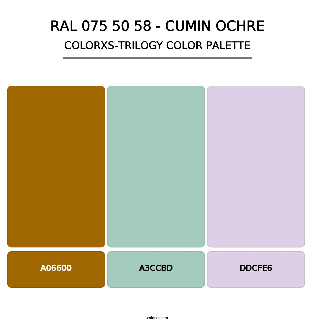RAL 075 50 58 - Cumin Ochre - Colorxs Trilogy Palette