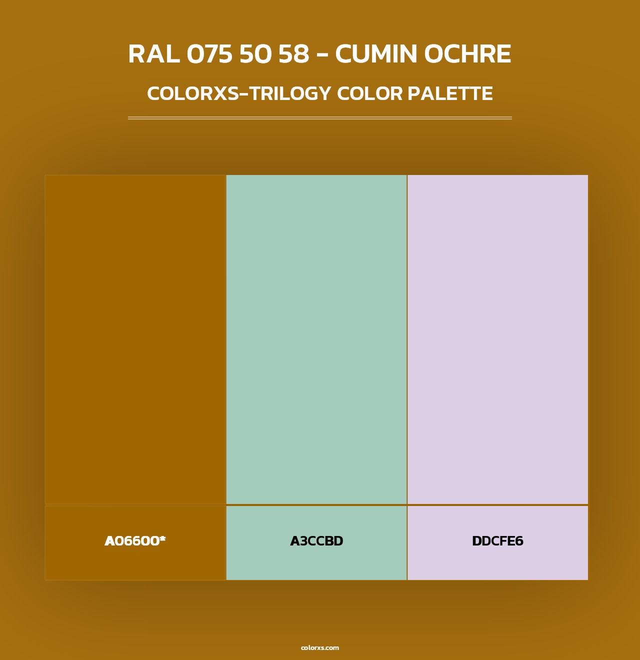 RAL 075 50 58 - Cumin Ochre - Colorxs Trilogy Palette