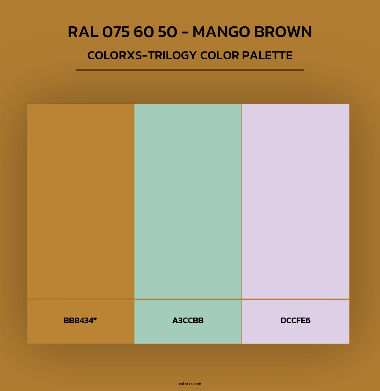 RAL 075 60 50 - Mango Brown - Colorxs Trilogy Palette