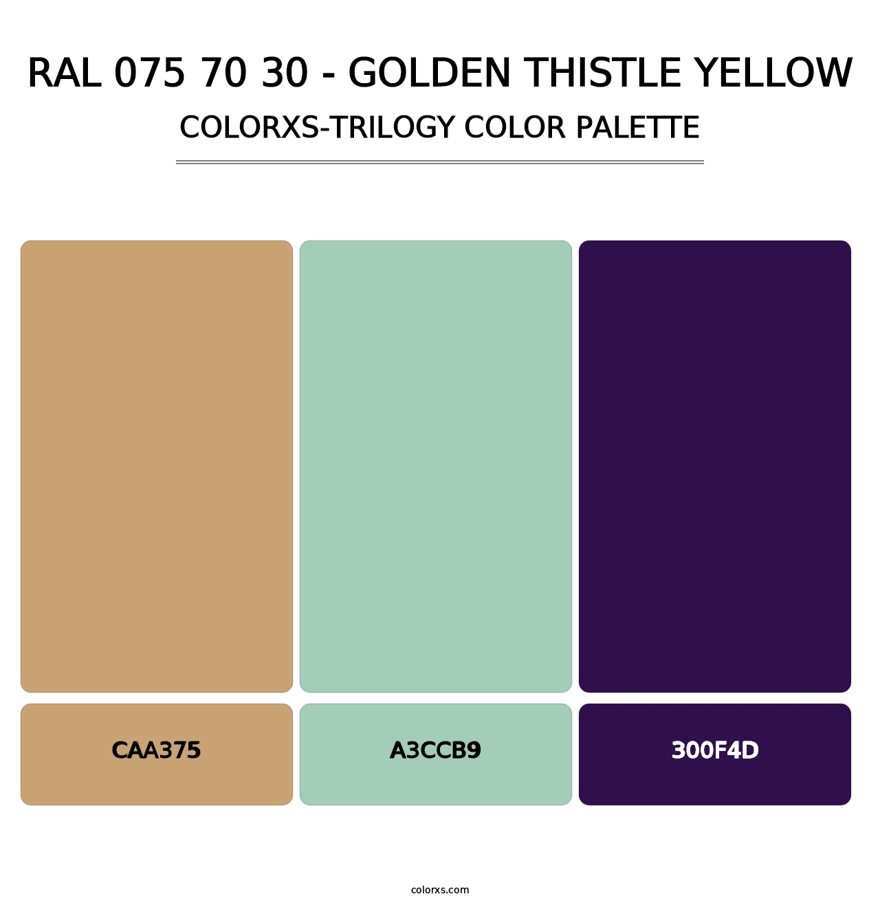 RAL 075 70 30 - Golden Thistle Yellow - Colorxs Trilogy Palette