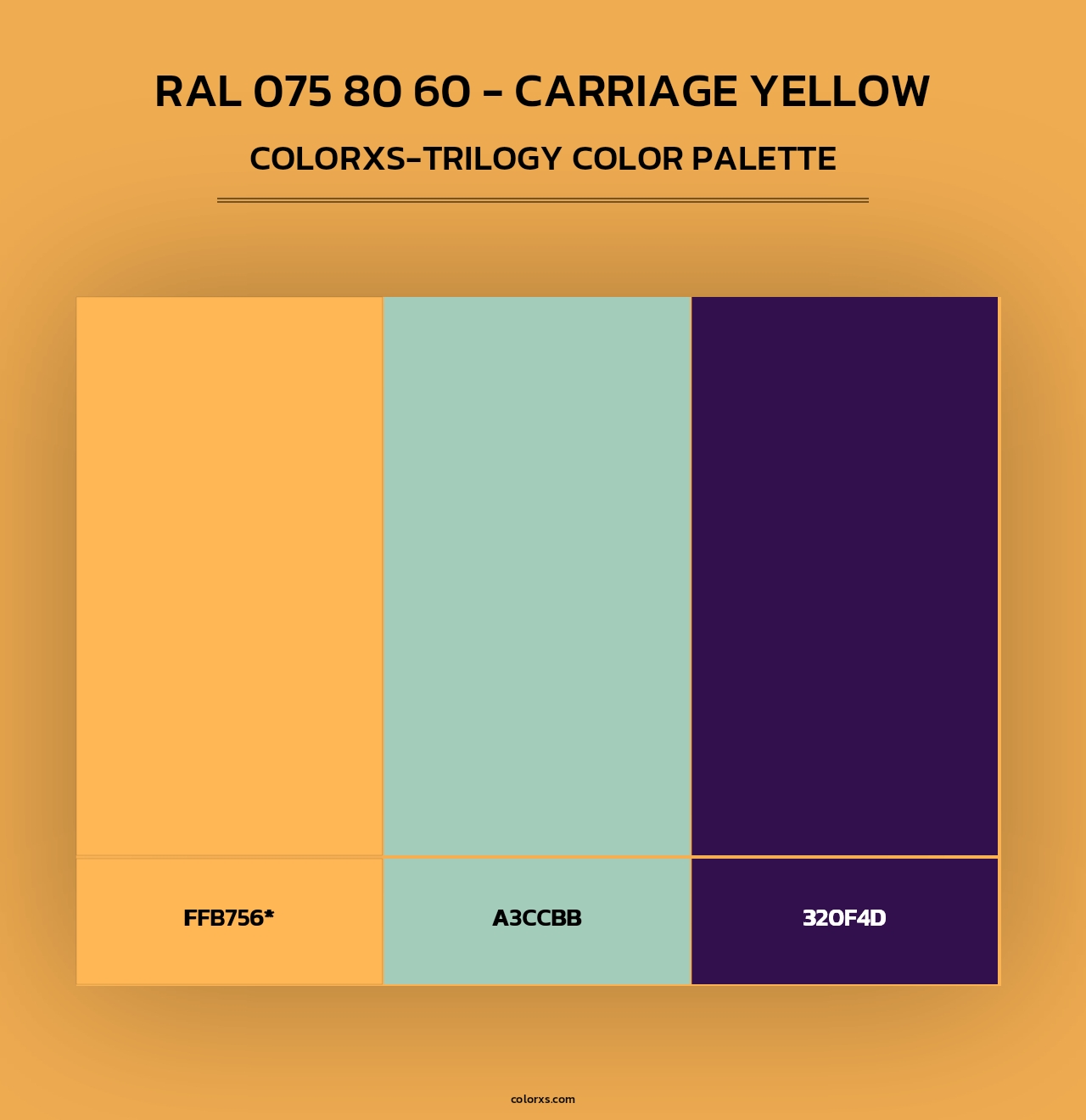 RAL 075 80 60 - Carriage Yellow - Colorxs Trilogy Palette