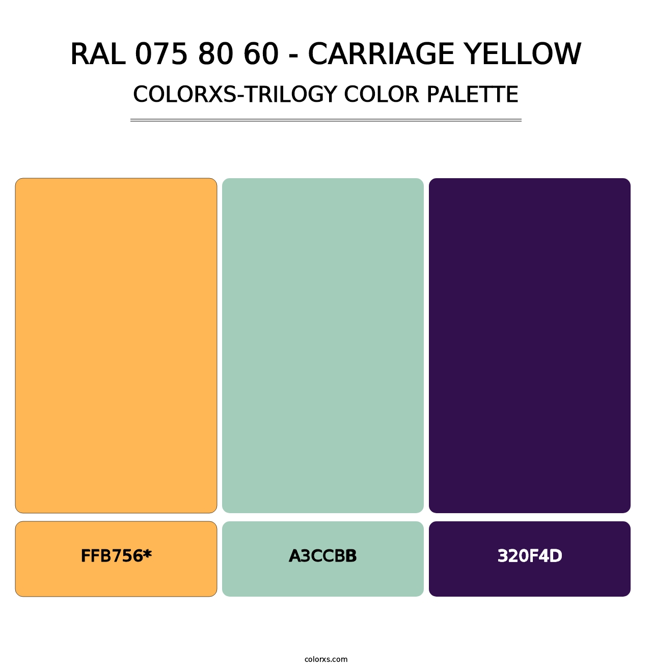 RAL 075 80 60 - Carriage Yellow - Colorxs Trilogy Palette