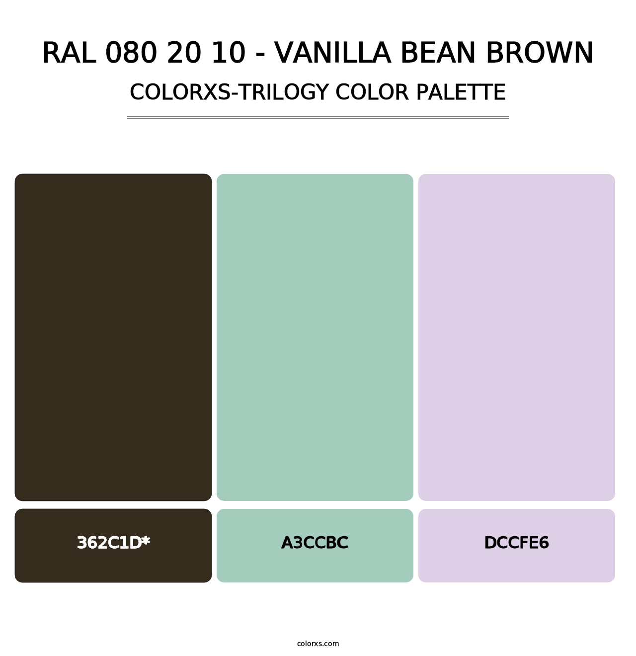 RAL 080 20 10 - Vanilla Bean Brown - Colorxs Trilogy Palette
