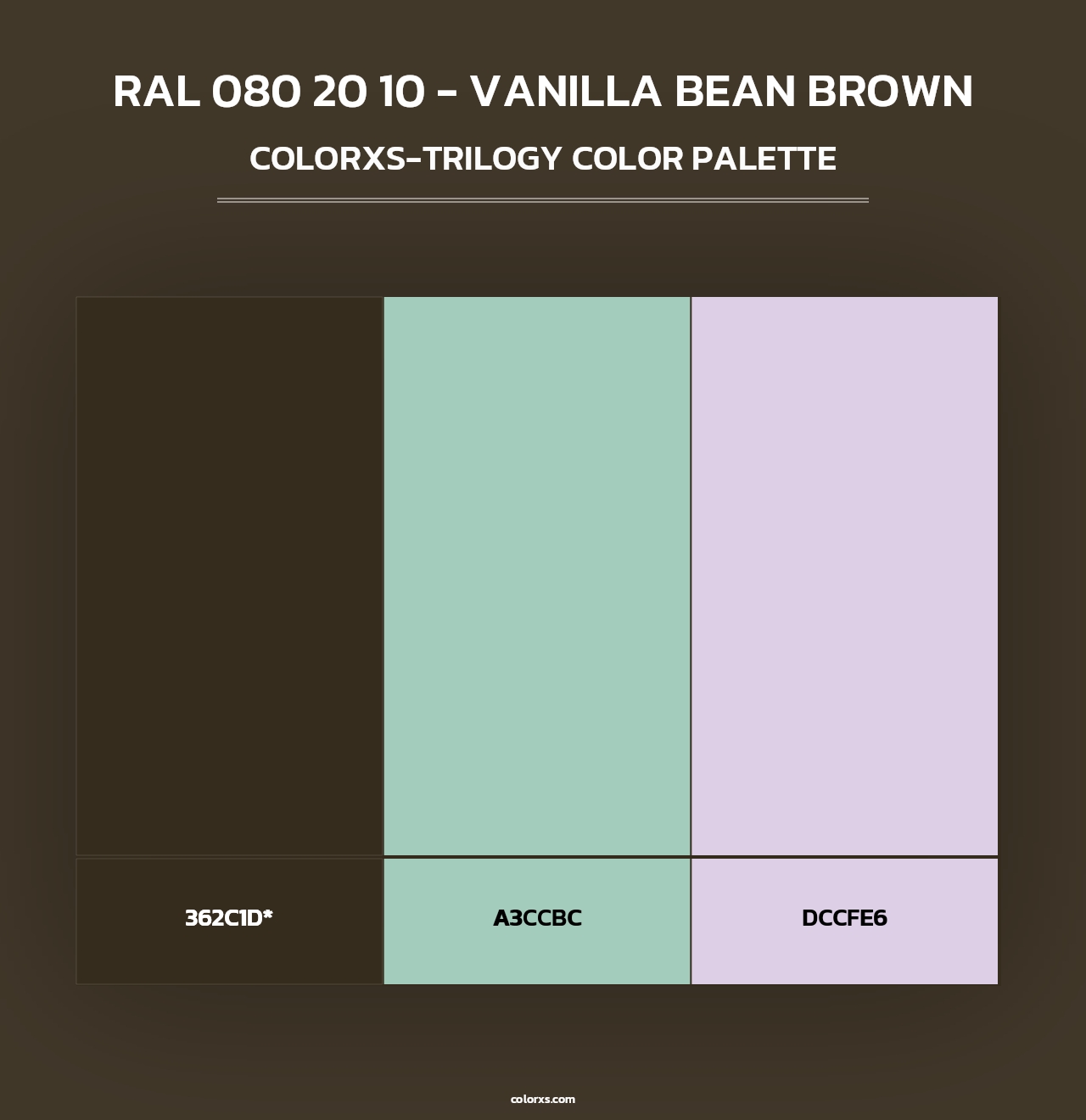 RAL 080 20 10 - Vanilla Bean Brown - Colorxs Trilogy Palette