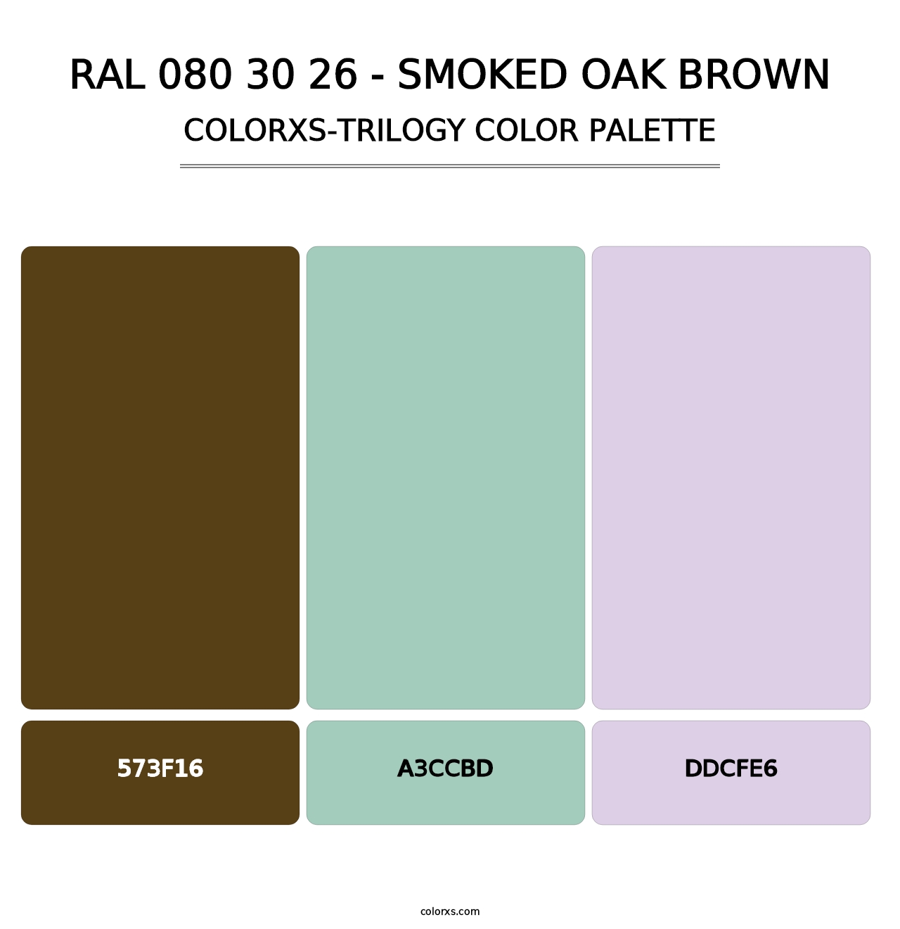RAL 080 30 26 - Smoked Oak Brown - Colorxs Trilogy Palette