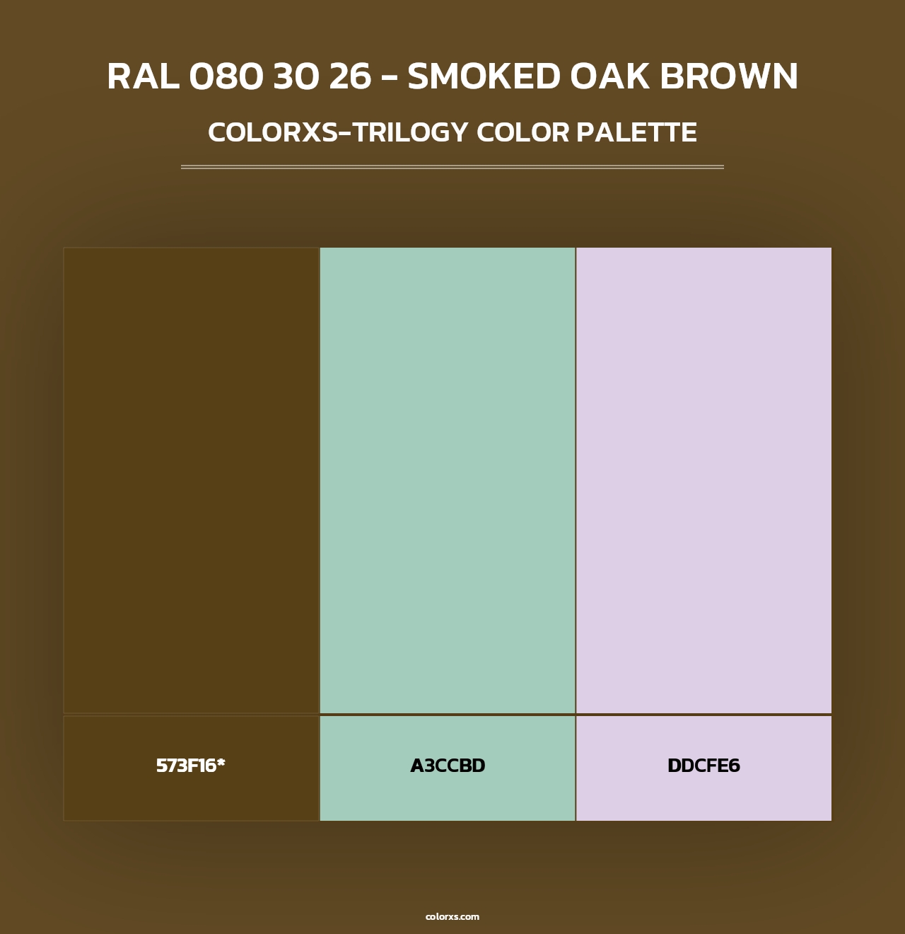 RAL 080 30 26 - Smoked Oak Brown - Colorxs Trilogy Palette