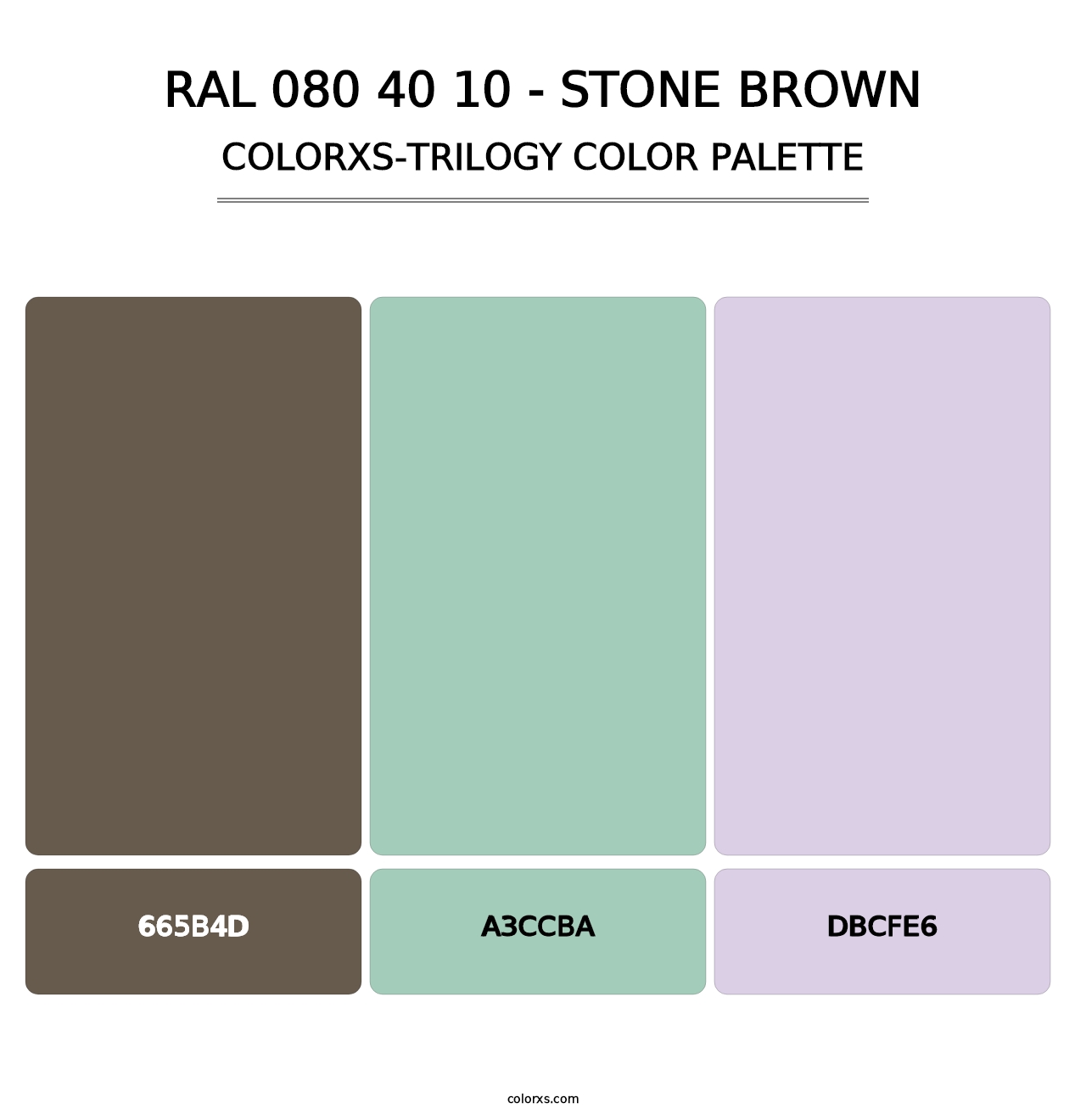 RAL 080 40 10 - Stone Brown - Colorxs Trilogy Palette