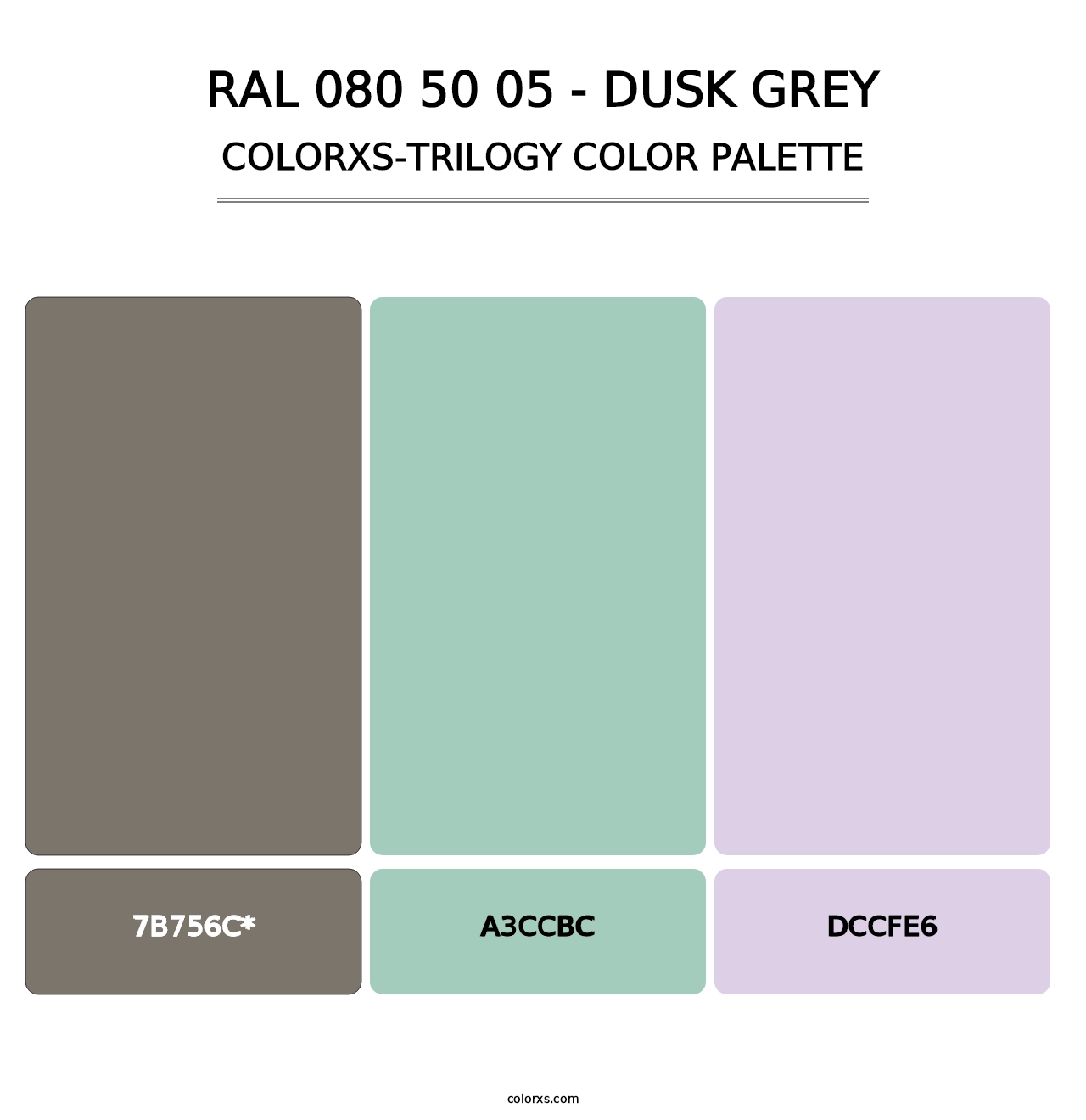 RAL 080 50 05 - Dusk Grey - Colorxs Trilogy Palette