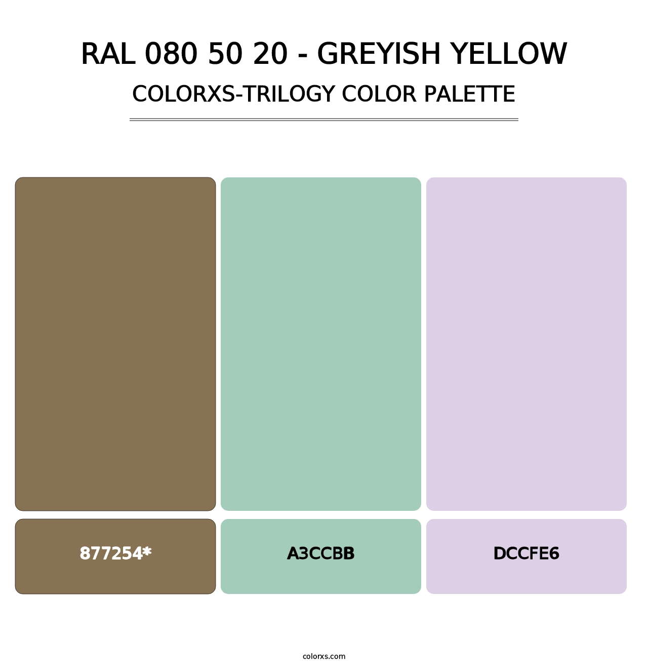 RAL 080 50 20 - Greyish Yellow - Colorxs Trilogy Palette