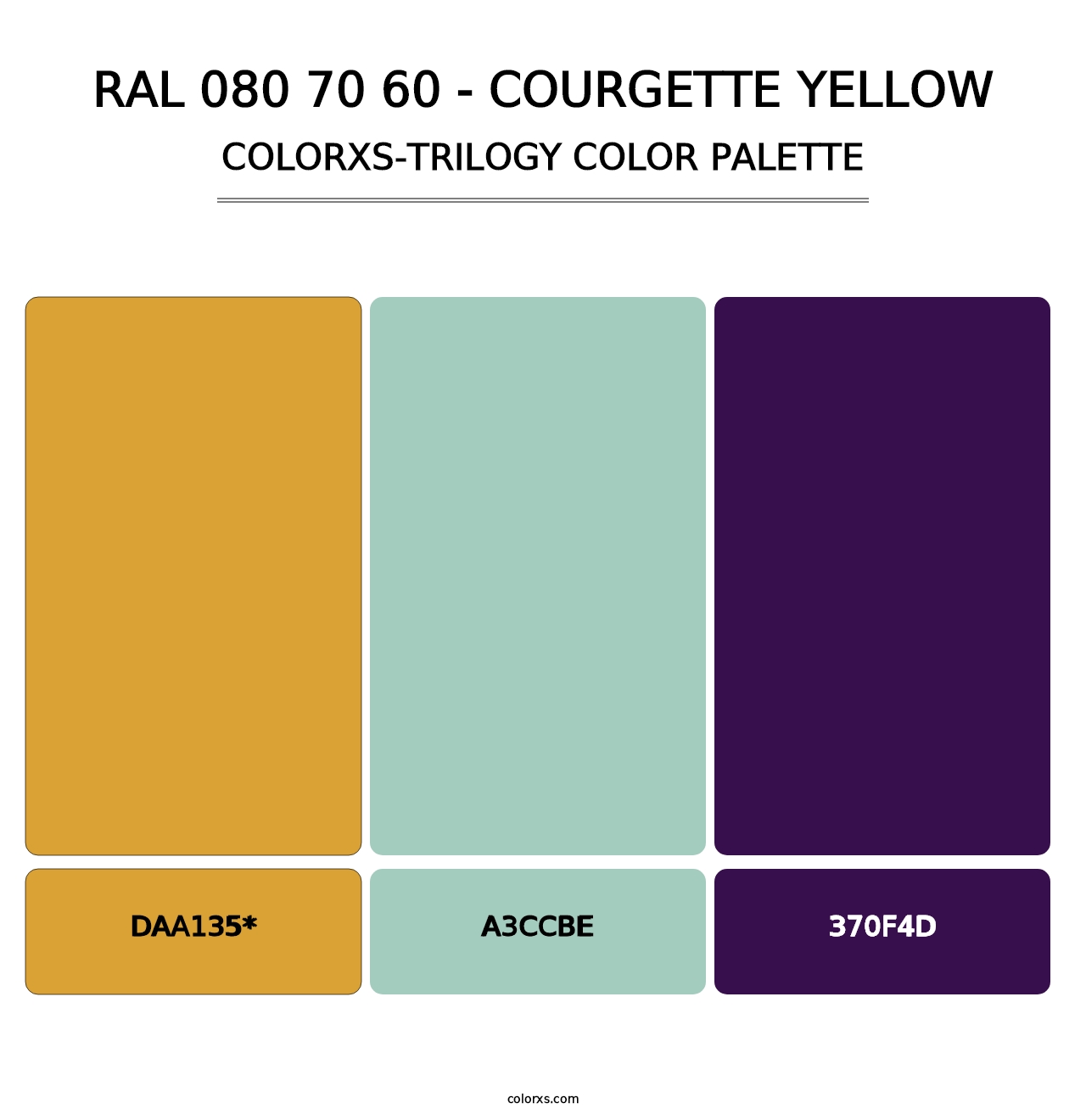 RAL 080 70 60 - Courgette Yellow - Colorxs Trilogy Palette