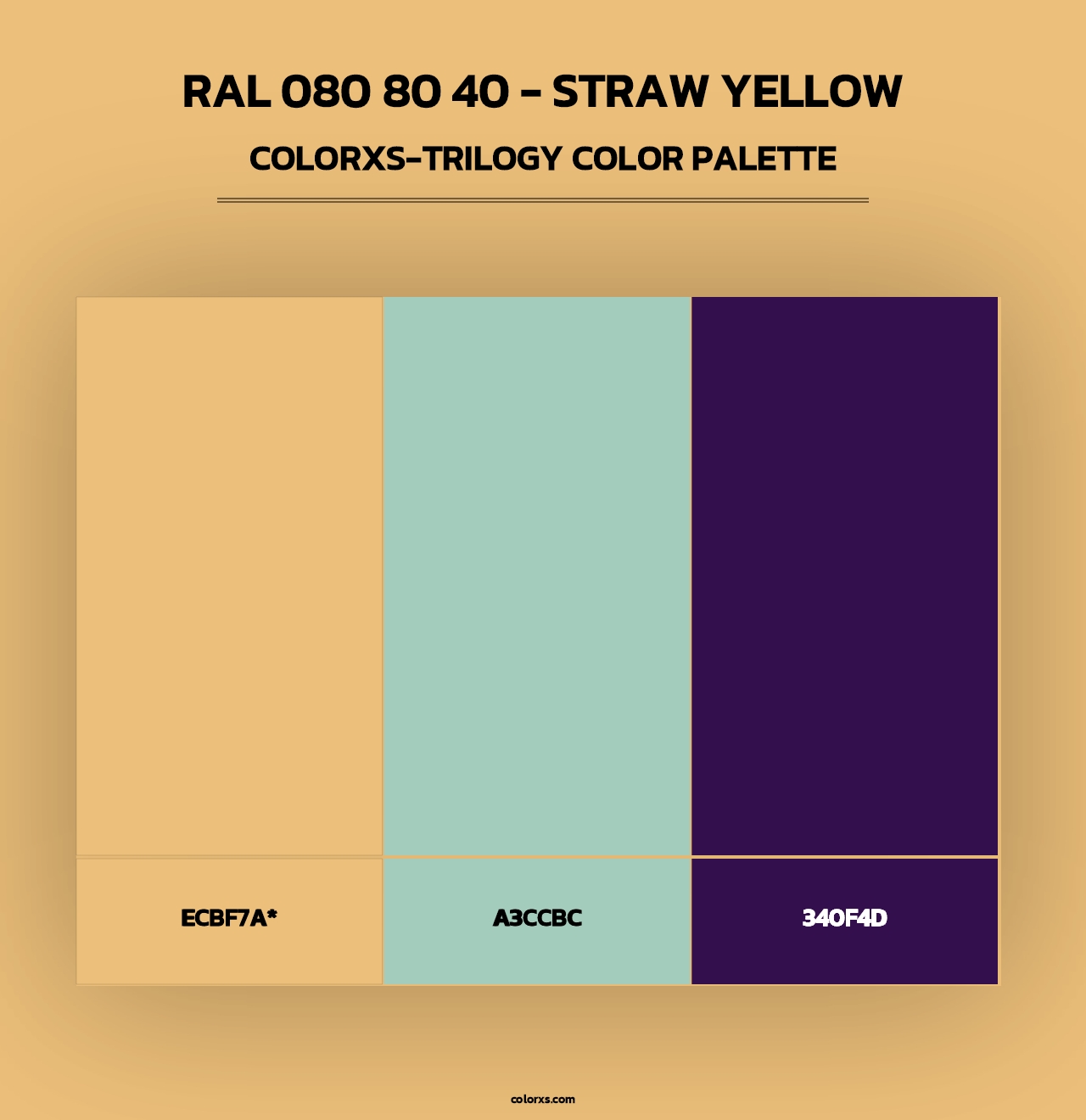 RAL 080 80 40 - Straw Yellow - Colorxs Trilogy Palette